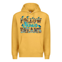 Mustard follow your dreams Premium Hoodie - HRA Design Shop
