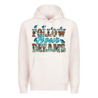 Pale Pink follow your dreams Premium Hoodie - HRA Design Shop