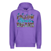 Purple follow your dreams Premium Hoodie - HRA Design Shop