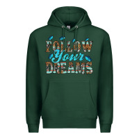 Sports Green follow your dreams Premium Hoodie - HRA Design Shop