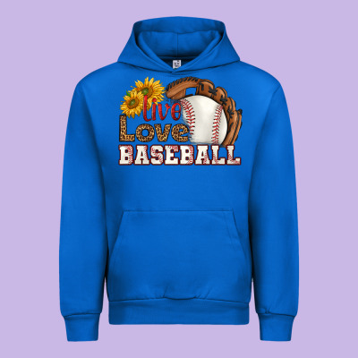 Live Love Baseball Urban Hoodie Designed By Hra Design Shop