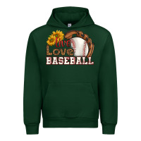 Forest Green live love baseball Urban Hoodie - HRA Design Shop