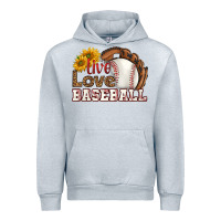 Heather Grey live love baseball Urban Hoodie - HRA Design Shop