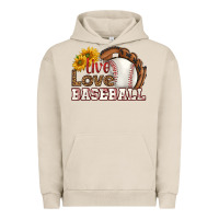 Pigment French Oak live love baseball Urban Hoodie - HRA Design Shop