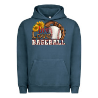 Pigment Midnight Navy live love baseball Urban Hoodie - HRA Design Shop