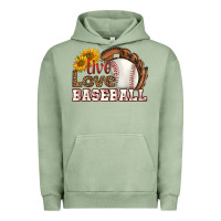 Pigment Oil Green live love baseball Urban Hoodie - HRA Design Shop