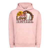 Pigment Salmon live love baseball Urban Hoodie - HRA Design Shop