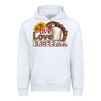 White live love baseball Urban Hoodie - HRA Design Shop