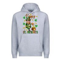 Heather Grey Happy st. patricks day Premium Hoodie - Neo Western