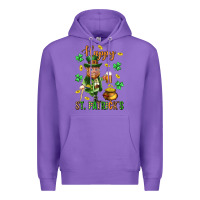 Purple Happy st. patricks day Premium Hoodie - Neo Western