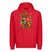 Red Happy st. patricks day Premium Hoodie - Neo Western