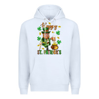 White Happy st. patricks day Premium Hoodie - Neo Western