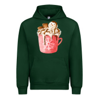 Forest Green hotcocoa with snowman  fa element Urban Hoodie - FaDigitalArtStudio