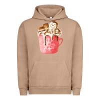 Pigment Burro hotcocoa with snowman  fa element Urban Hoodie - FaDigitalArtStudio