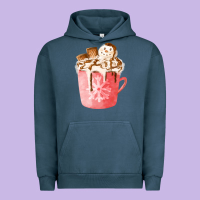Hotcocoa With Snowman  Fa Element Urban Hoodie Designed By Fadigitalartstudio