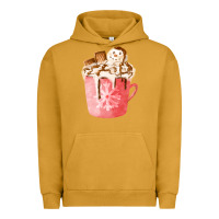 Pigment Peanut Butter hotcocoa with snowman  fa element Urban Hoodie - FaDigitalArtStudio