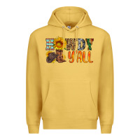 Antique Gold howdy y all Premium Hoodie - HRA Design Shop