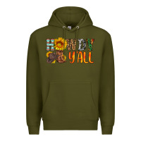 Army Green howdy y all Premium Hoodie - HRA Design Shop