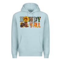Blue Mist howdy y all Premium Hoodie - HRA Design Shop