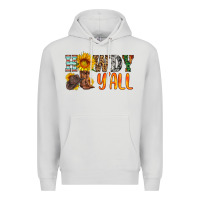 Dove Grey howdy y all Premium Hoodie - HRA Design Shop