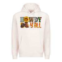 Pale Pink howdy y all Premium Hoodie - HRA Design Shop