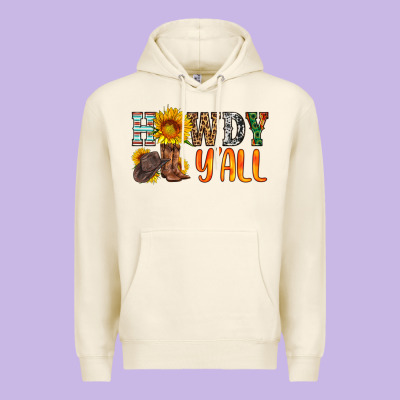 Howdy Y All Premium Hoodie Designed By Hra Design Shop