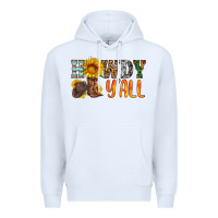 White howdy y all Premium Hoodie - HRA Design Shop