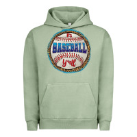 Pigment Oil Green it's baseball y'all Urban Hoodie - HRA Design Shop