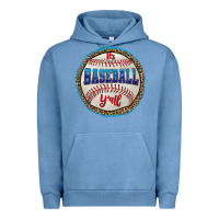 Pigment Pebble Blue it's baseball y'all Urban Hoodie - HRA Design Shop