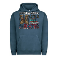 Pigment Midnight Navy I'm Not Just A Daddy's Little Girl Urban Hoodie - CowhideDigitalArt