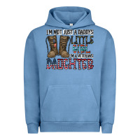 Pigment Pebble Blue I'm Not Just A Daddy's Little Girl Urban Hoodie - CowhideDigitalArt