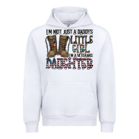 White I'm Not Just A Daddy's Little Girl Urban Hoodie - CowhideDigitalArt