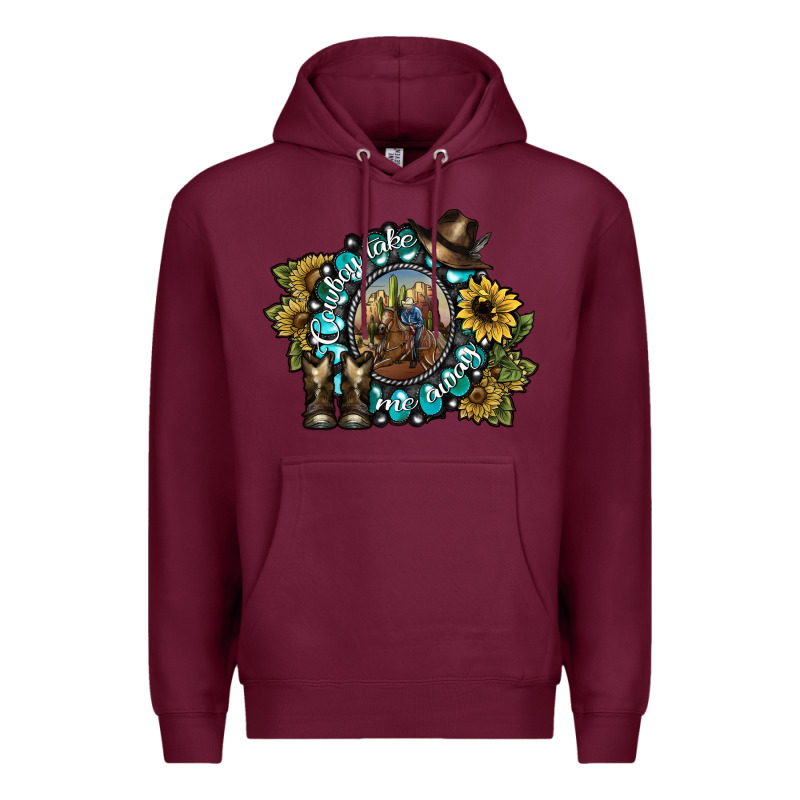 Cowboy Take Me Away 2 Premium Hoodie by SublimationCraftShop | Teevron