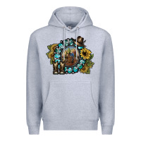 Heather Grey cowboy take me away 2 Premium Hoodie - SublimationCraftShop