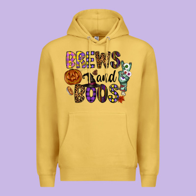 Brews And Boos Premium Hoodie Designed By Cowhidedigitalart