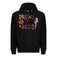 Black Brews And Boos Premium Hoodie - CowhideDigitalArt