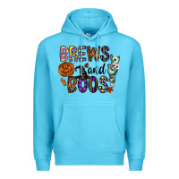 Ocean Blue Brews And Boos Premium Hoodie - CowhideDigitalArt