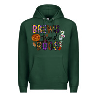 Sports Green Brews And Boos Premium Hoodie - CowhideDigitalArt