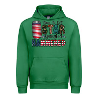 Emerald Star Spangled Hammered Urban Hoodie - CowhideDigitalArt