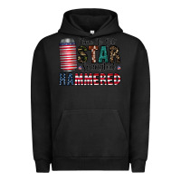 Pigment Black Star Spangled Hammered Urban Hoodie - CowhideDigitalArt
