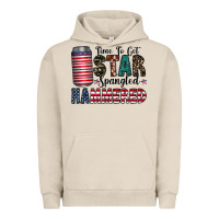 Pigment French Oak Star Spangled Hammered Urban Hoodie - CowhideDigitalArt
