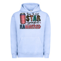 Pigment Grape Ice Star Spangled Hammered Urban Hoodie - CowhideDigitalArt