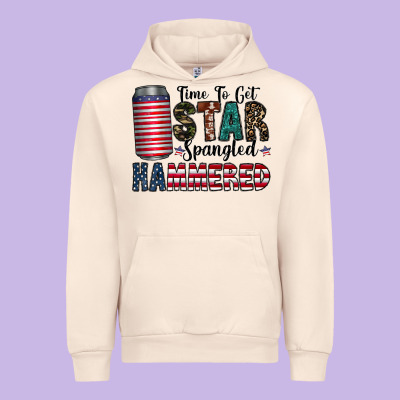 Star Spangled Hammered Urban Hoodie Designed By Cowhidedigitalart