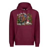Burgundy cowboy take me away Premium Hoodie - SublimationCraftShop