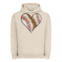 Pigment French Oak baseball heart Urban Hoodie - HRA Design Shop