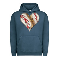 Pigment Midnight Navy baseball heart Urban Hoodie - HRA Design Shop