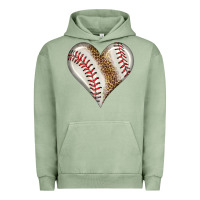 Pigment Oil Green baseball heart Urban Hoodie - HRA Design Shop