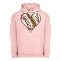Pigment Salmon baseball heart Urban Hoodie - HRA Design Shop