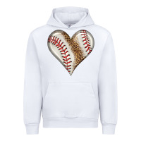 White baseball heart Urban Hoodie - HRA Design Shop
