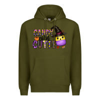 Army Green Candy Corn Cutie Premium Hoodie - CowhideDigitalArt